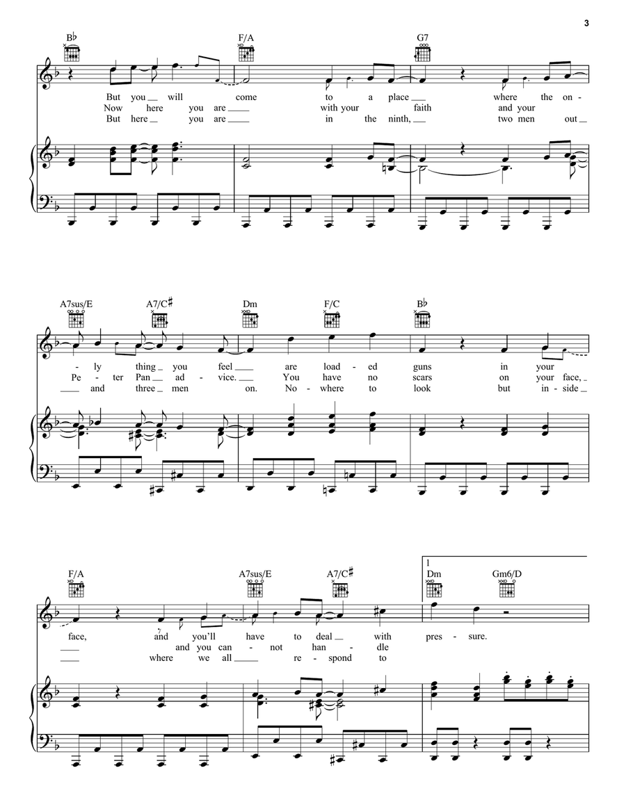 Pressure Piano, Vocal, Guitar scores gallery preview page 3