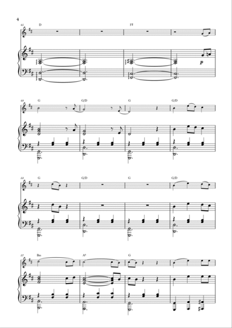Je Te Laisserai Des Mots Violin Solo scores gallery preview page 4