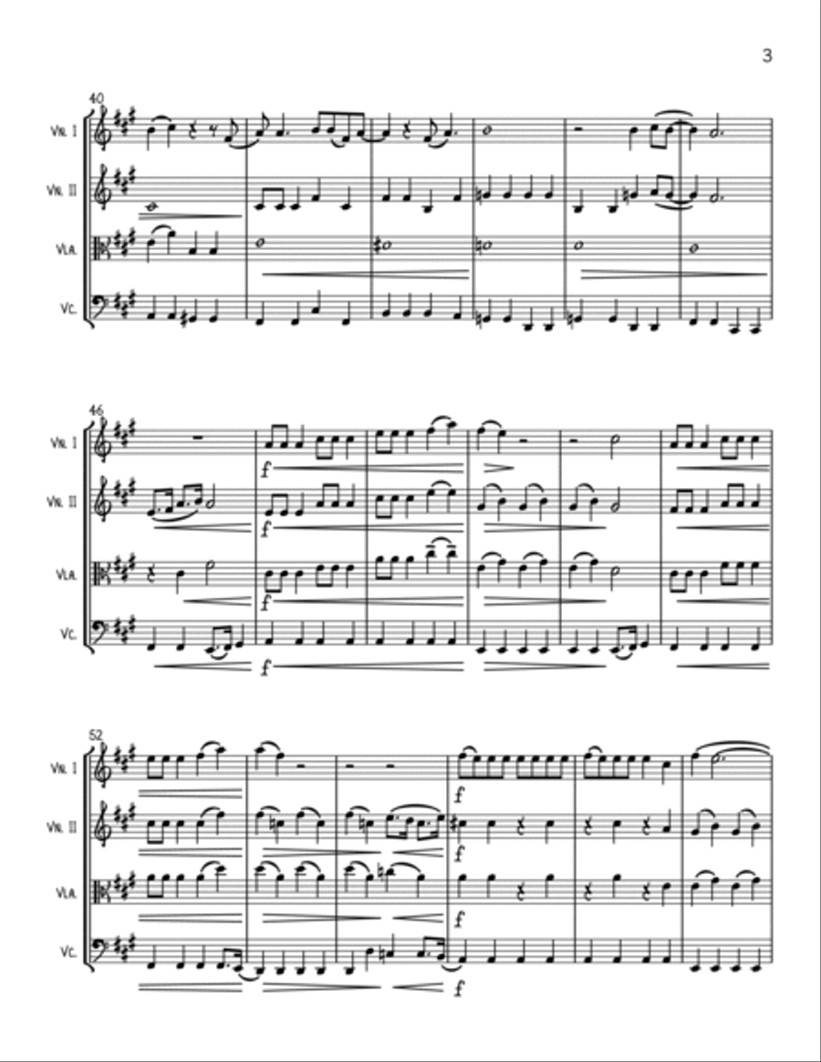 I Want You To Want Me String Quartet scores gallery preview page 3