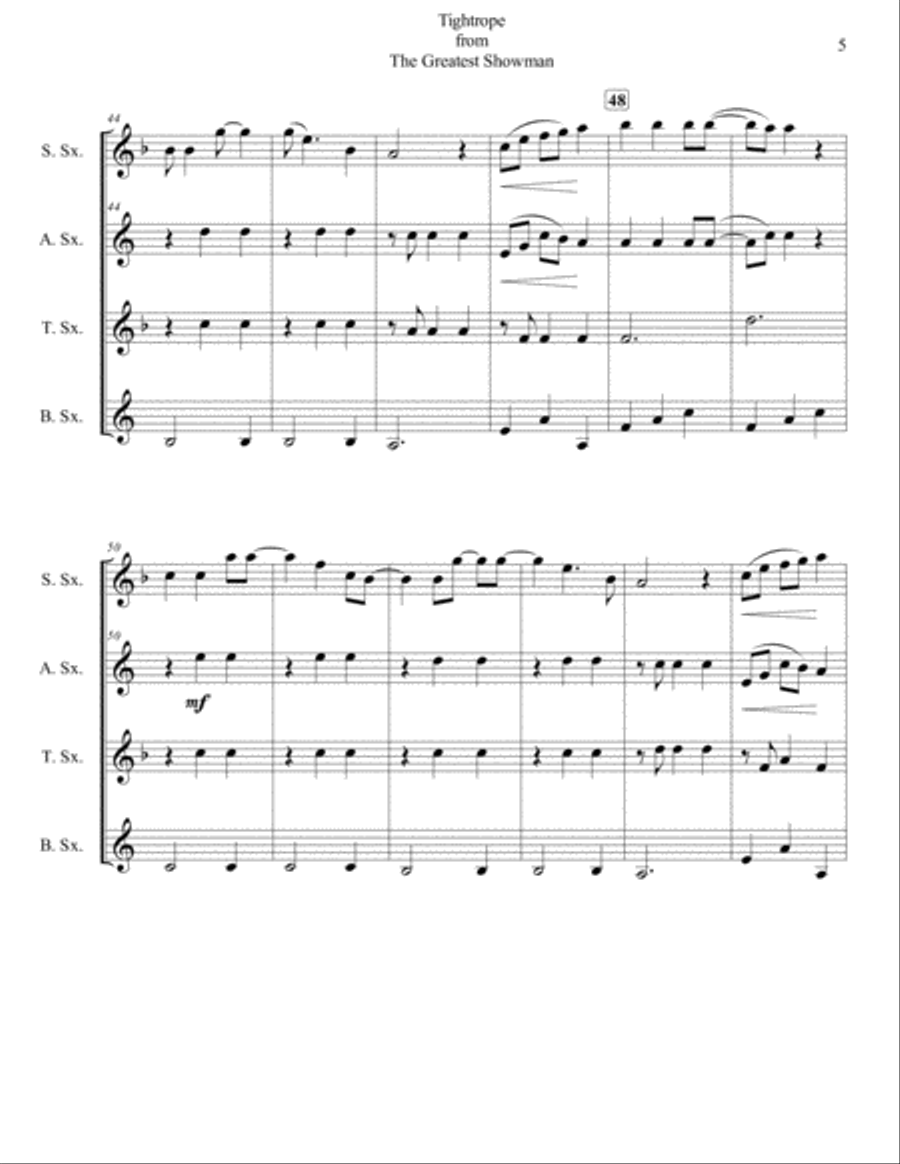 Tightrope Woodwind Quartet scores gallery preview page 5