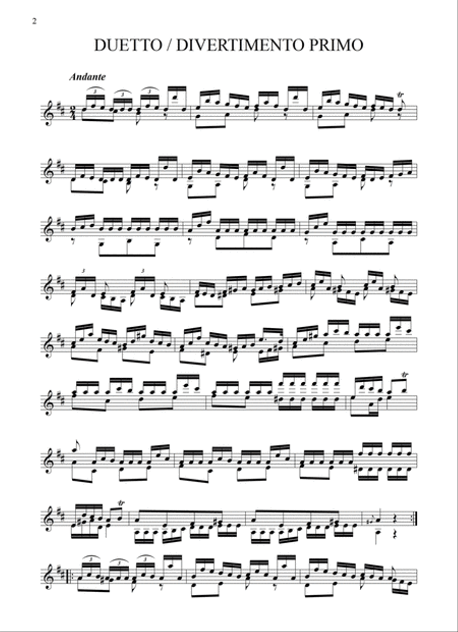 3 Duetti per un violino solo op.2 (London, s.a. [1763]) String Duet scores gallery preview page 2