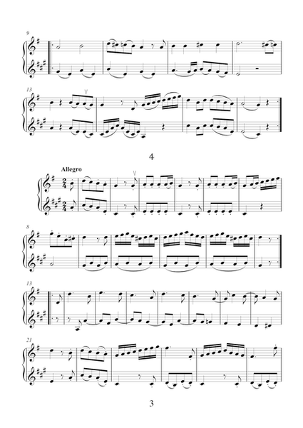 Mozart - Easy Duets transcription for violin and clarinet