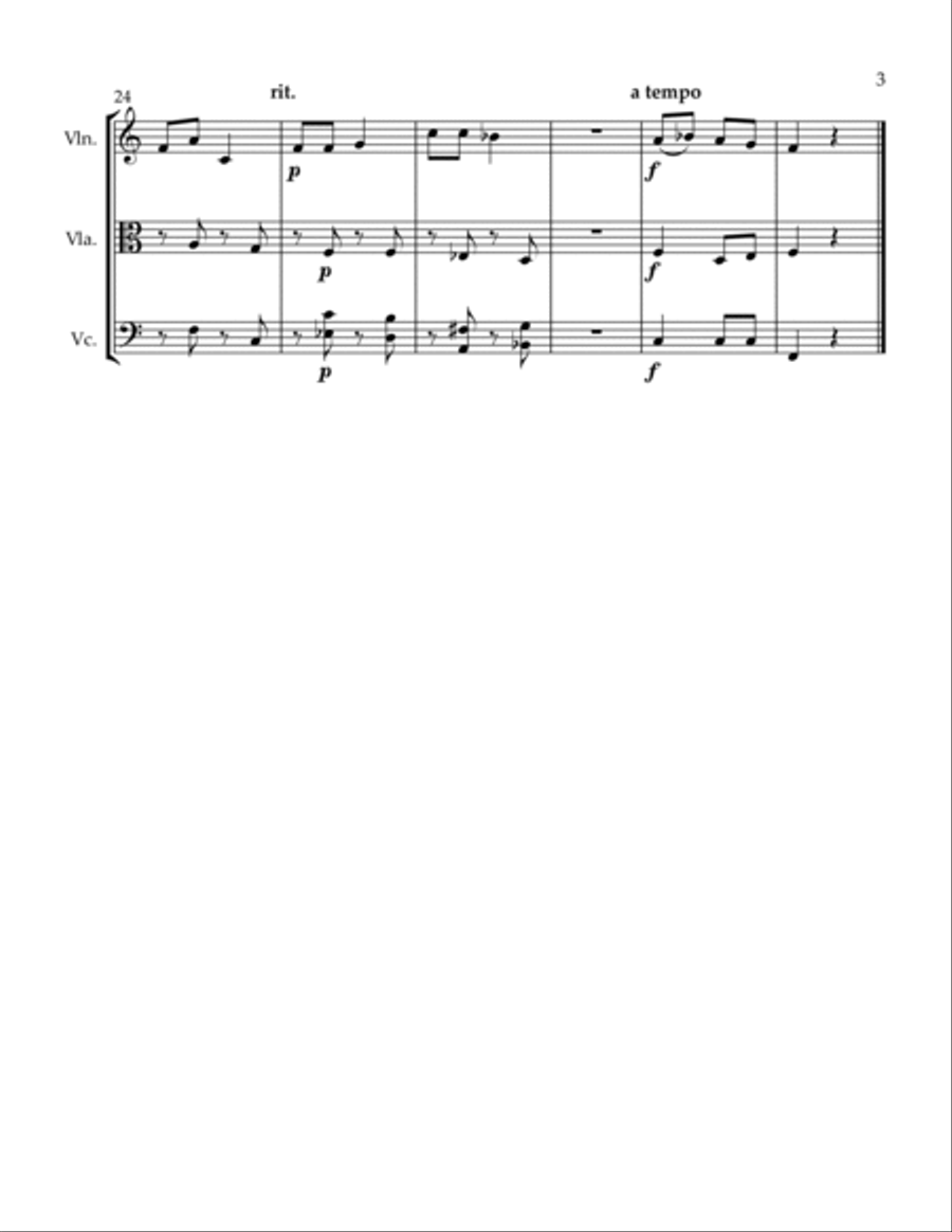 3 Trios A Rose for My Beloved Bird In Flight Song of the Rogue String Trio scores gallery preview page 3