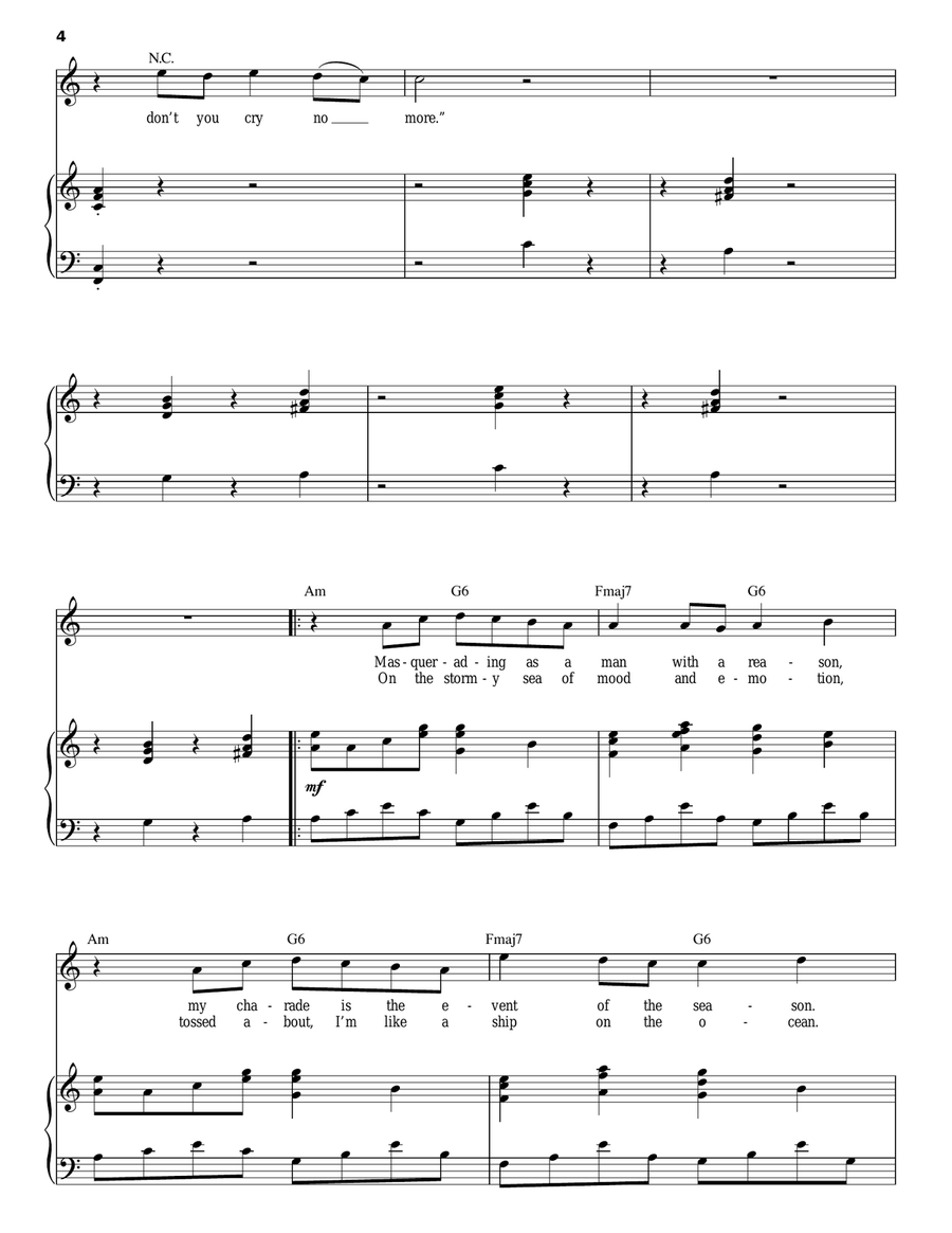 Carry On Wayward Son Piano, Vocal scores gallery preview page 4