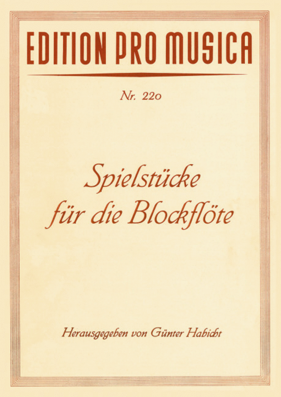 Spielstücke für die Blockflöte Recorder scores gallery preview page 1