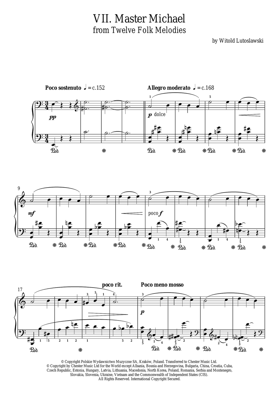 Master Michael Master Michael Piano Solo scores gallery preview page 1