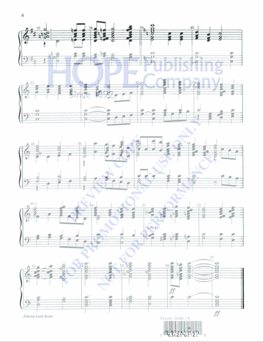 Fairest Lord Jesus 3-Octaves scores gallery preview page 4