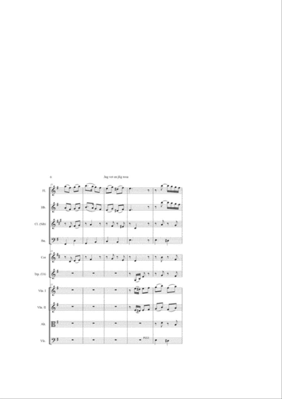 Jag vet en jlig rosa Chamber Orchestra scores gallery preview page 6