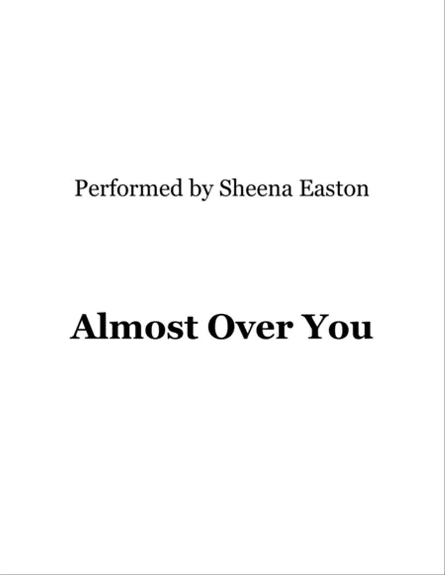 Almost Over You Almost Over You Small Ensemble scores gallery preview page 1