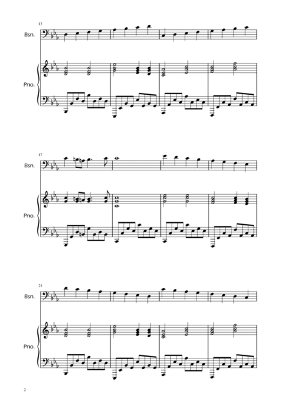 Passacaglia - Handel/Halvorsen - Easy Bassoon Solo w/ Piano Chamber Music scores gallery preview page 2