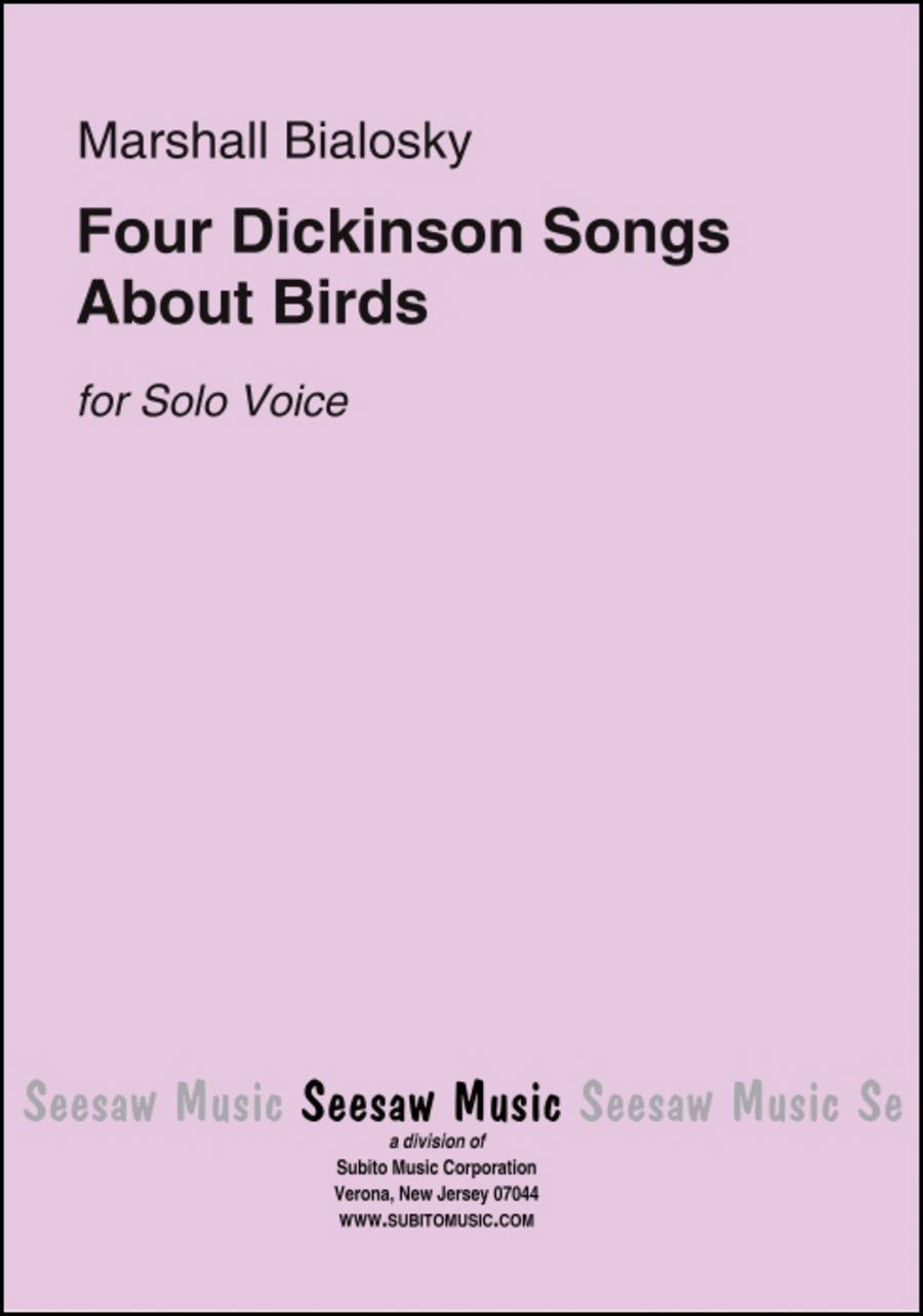 Four Dickinson Songs About Birds Choir scores gallery preview page 1