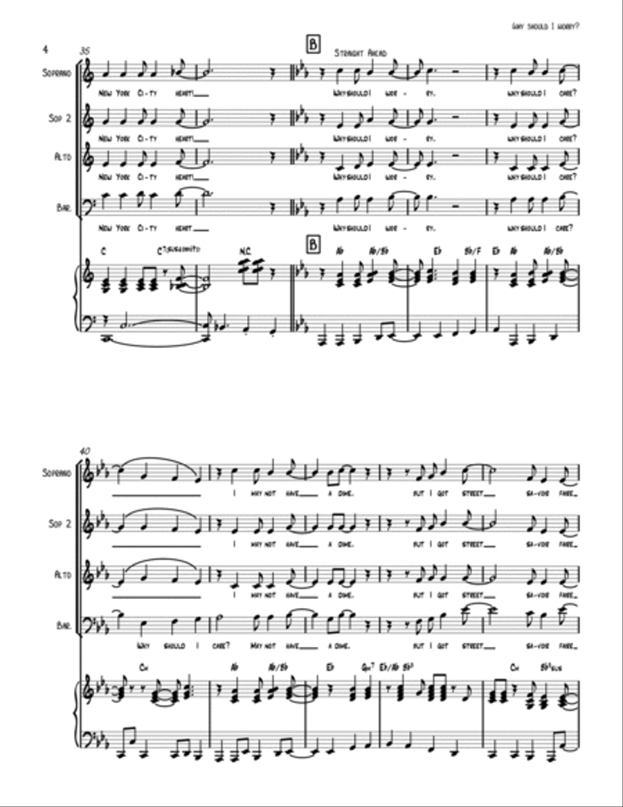 Why Should I Worry? 3-Part scores gallery preview page 4