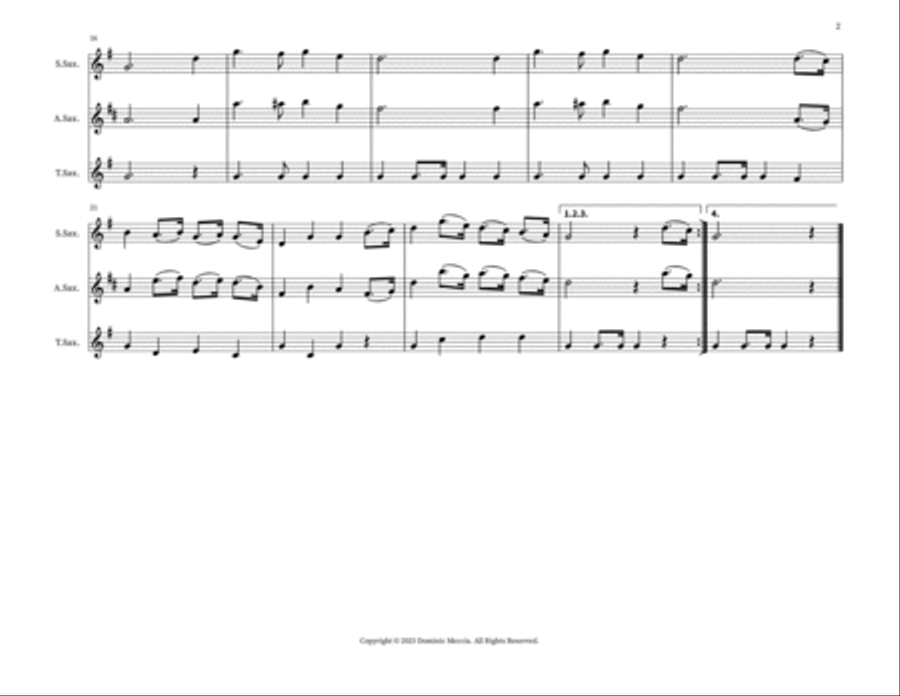 A Nation Once Again A Nation Once Again Tenor Saxophone scores gallery preview page 2