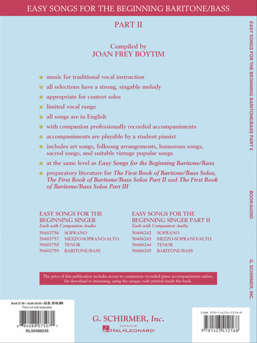Easy Songs for the Beginning Baritone/Bass – Part II Voice scores gallery preview page 6