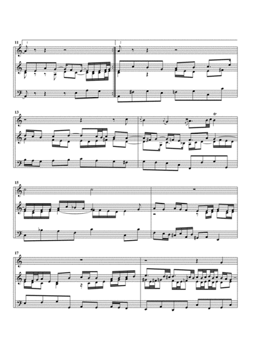 Herzlich tut mich verlangen, BWV Anh. 47 for organ