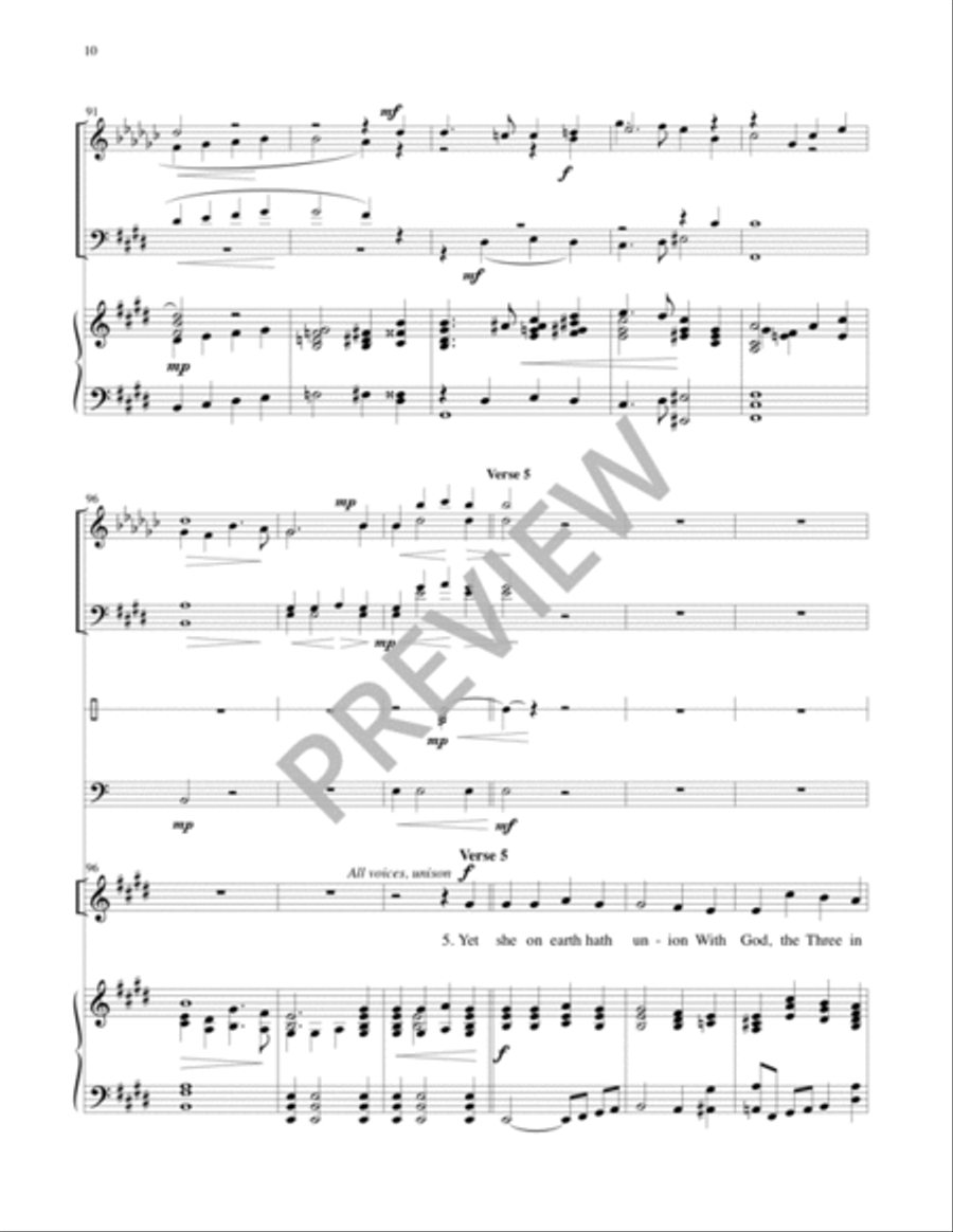 The Church’s One Foundation - Full Score and Parts Trombone scores gallery preview page 11