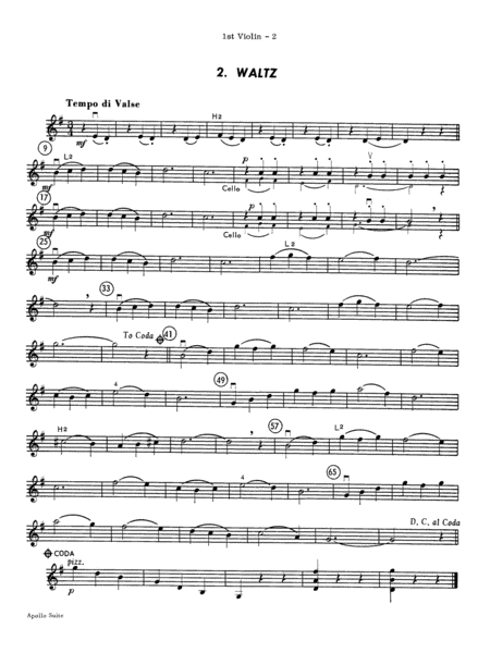 The Apollo Suite: 1st Violin
