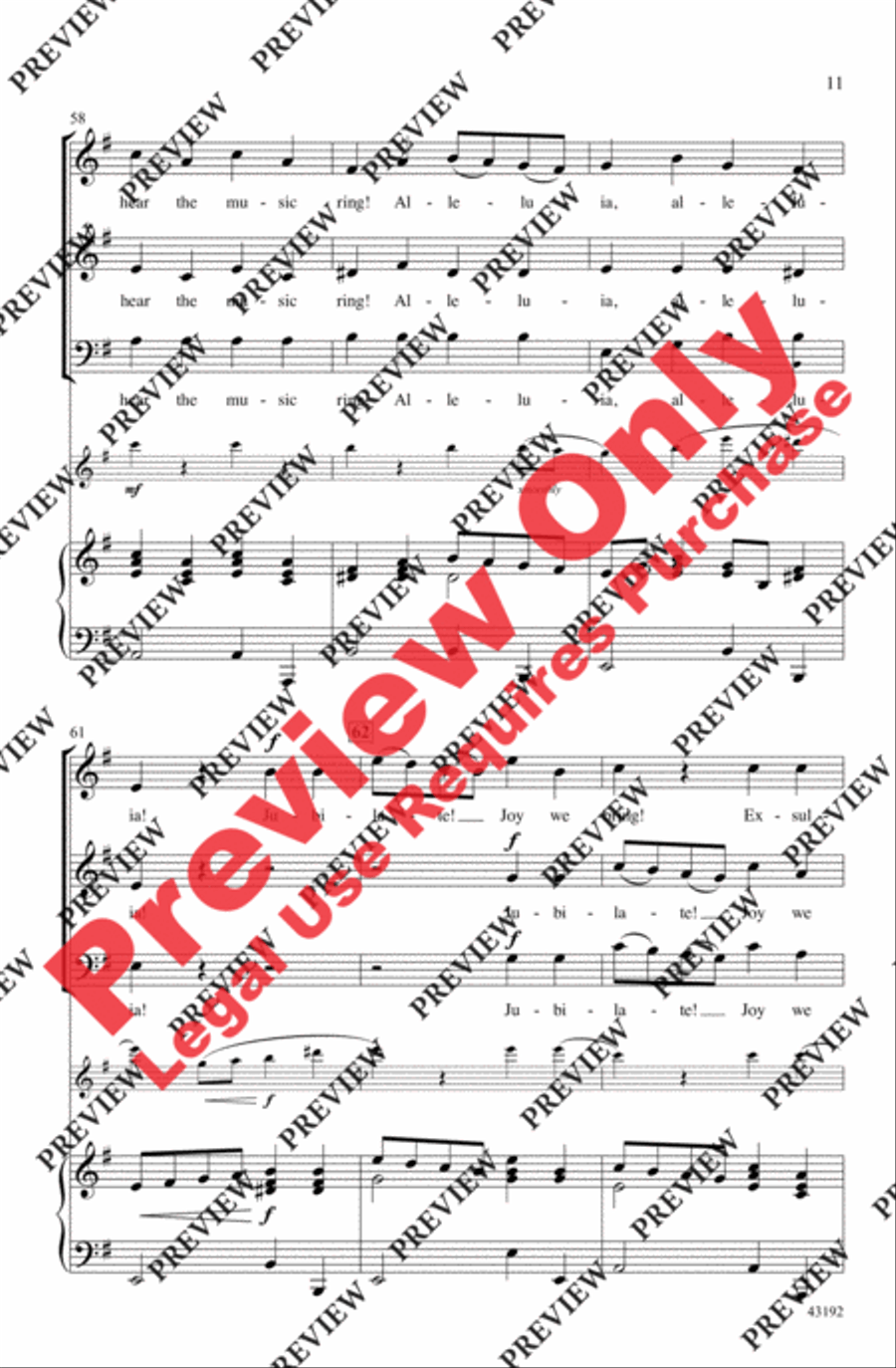 Jubilate! Joy We Bring! 3-Part scores gallery preview page 11