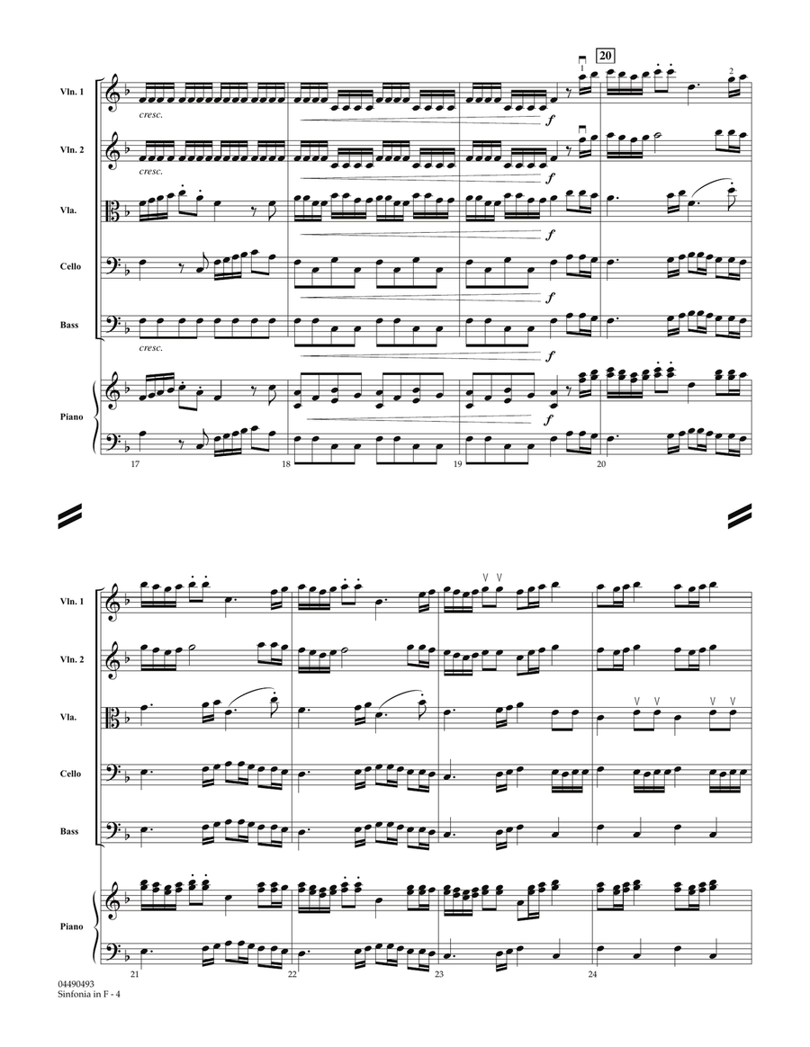 Sinfonia In F - Conductor Score (Full Score) Orchestra scores gallery preview page 4