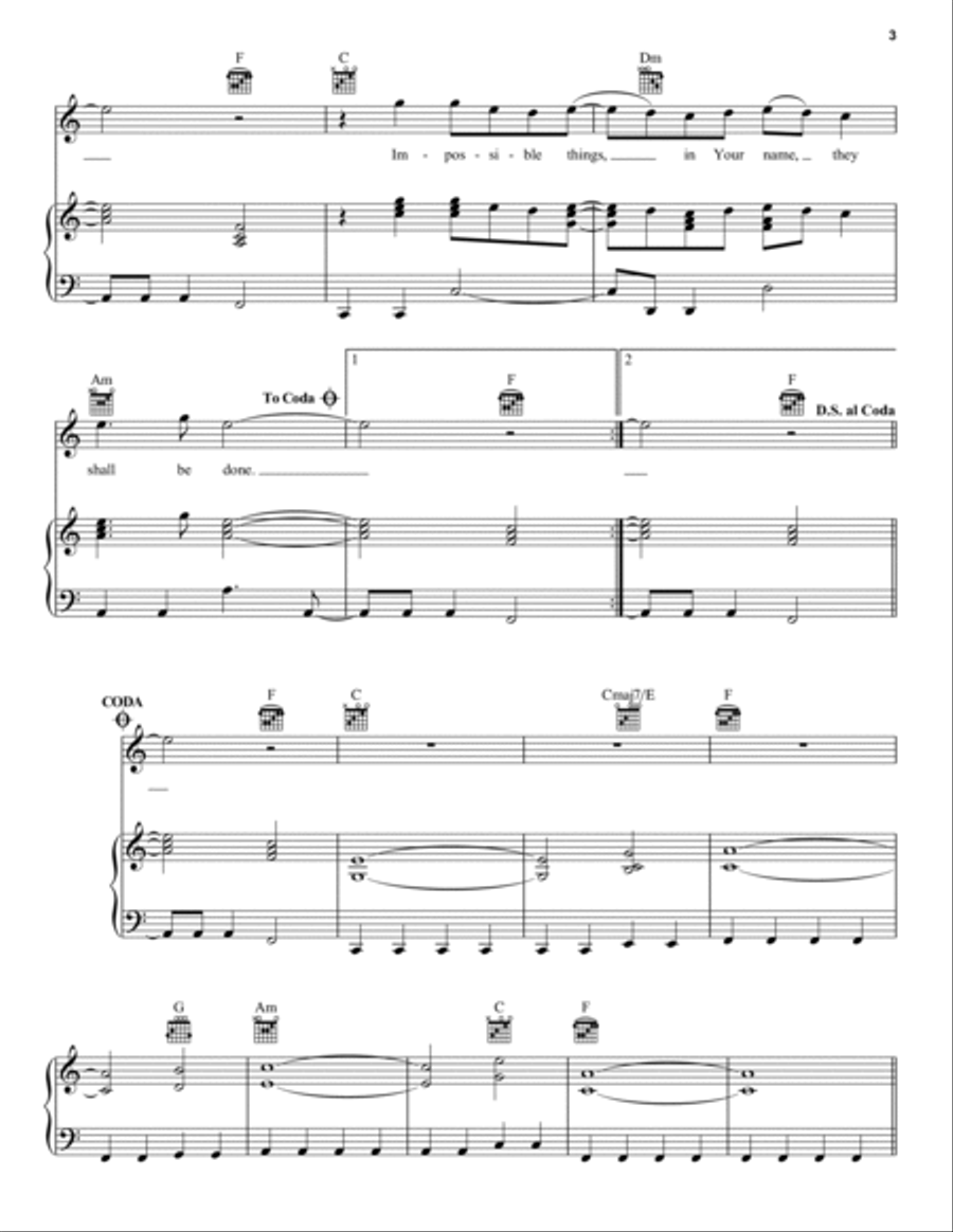 Unstoppable God Unstoppable God Piano, Vocal, Guitar scores gallery preview page 3