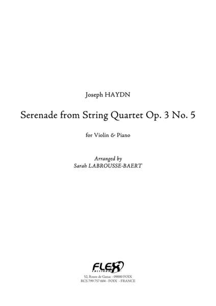 Serenade from String Quartet Op. 3 No. 5 image number null