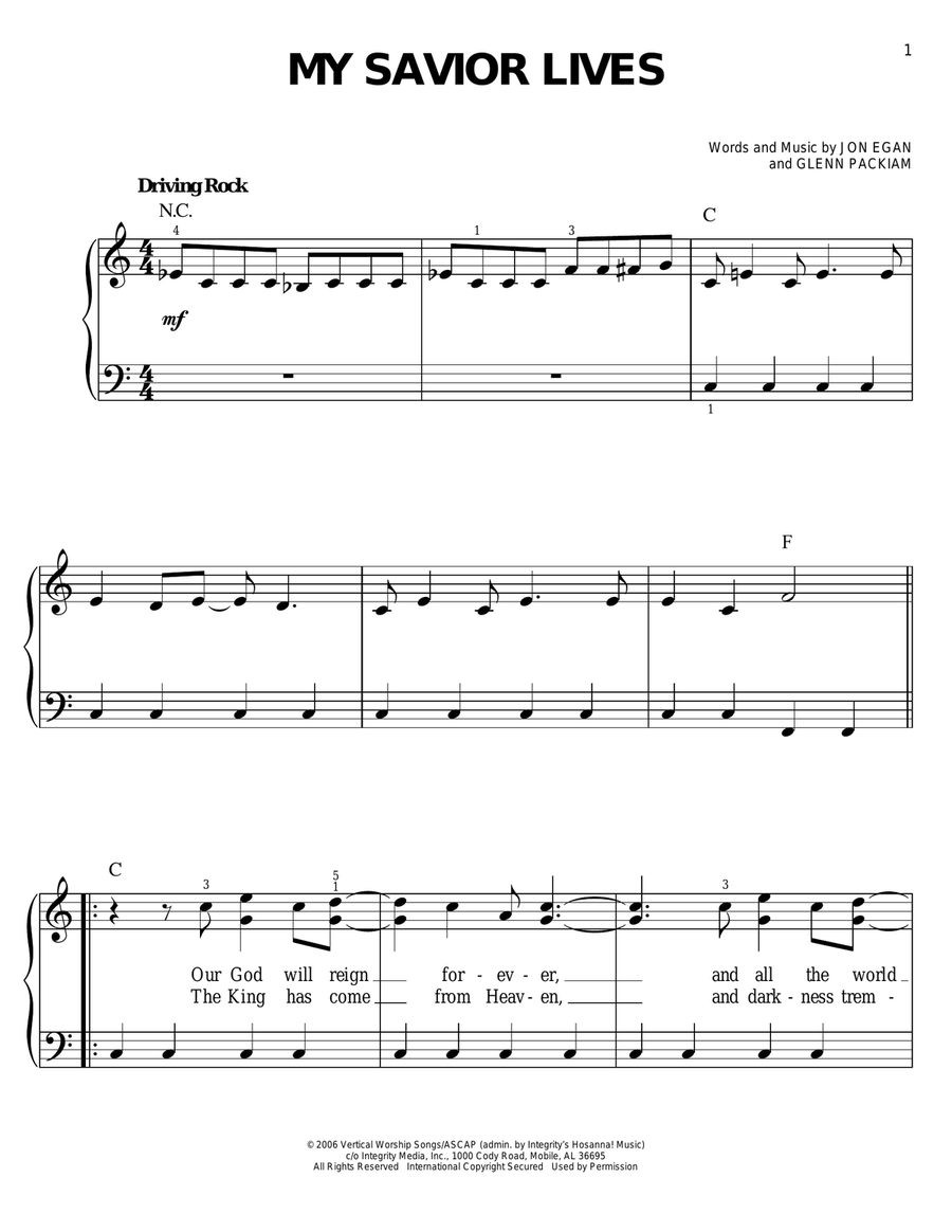 My Savior Lives Voice scores gallery preview page 1