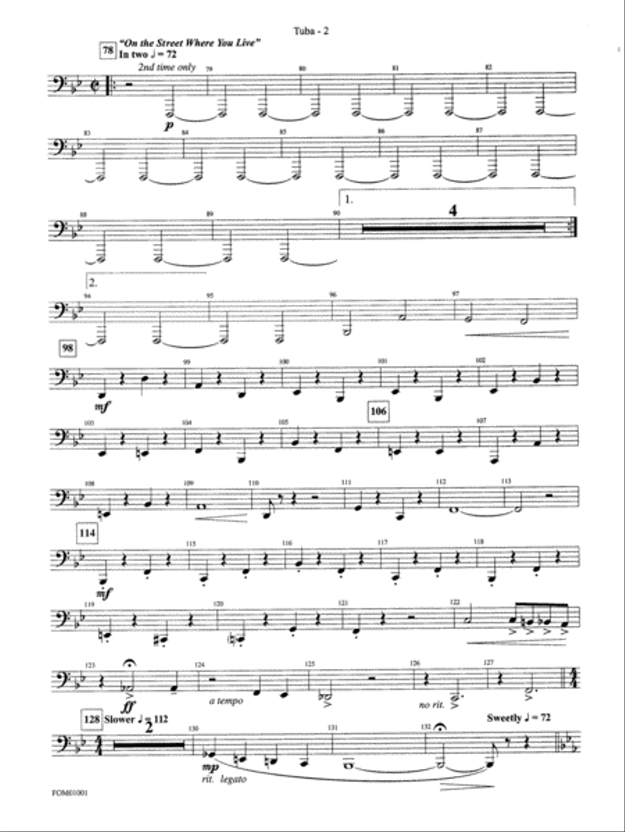 My Fair Lady (Medley): Tuba Full Orchestra scores gallery preview page 2