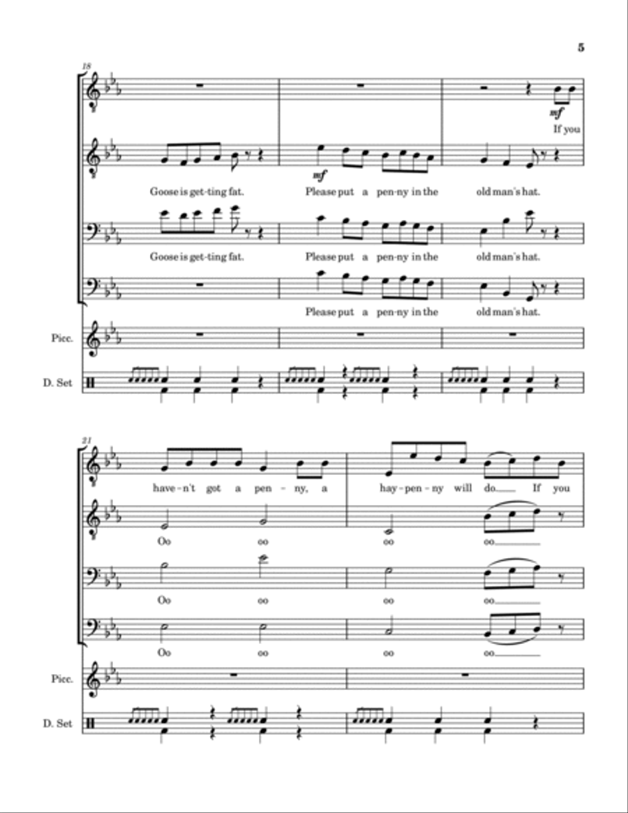 Christmas Is Coming ('round) TTBB scores gallery preview page 6