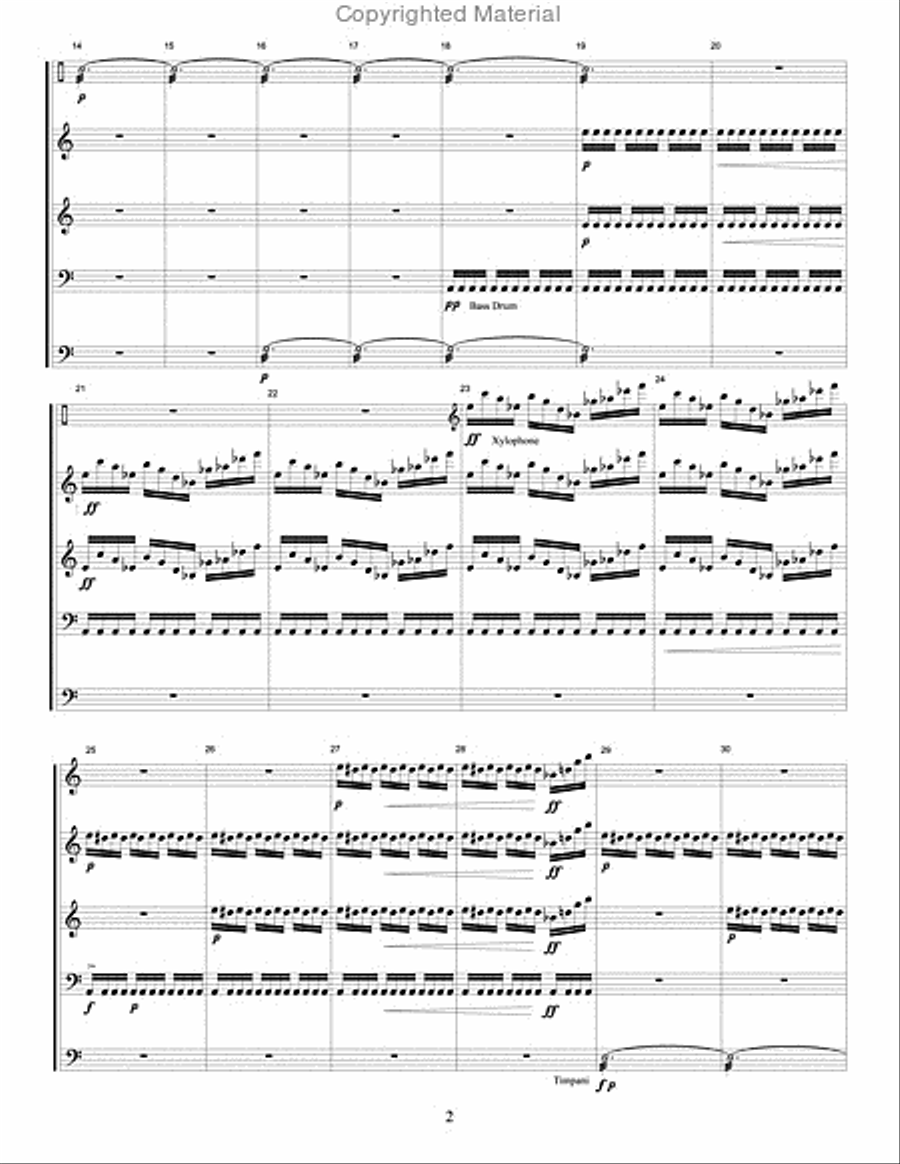 Winged Chariot Percussion Ensemble scores gallery preview page 3