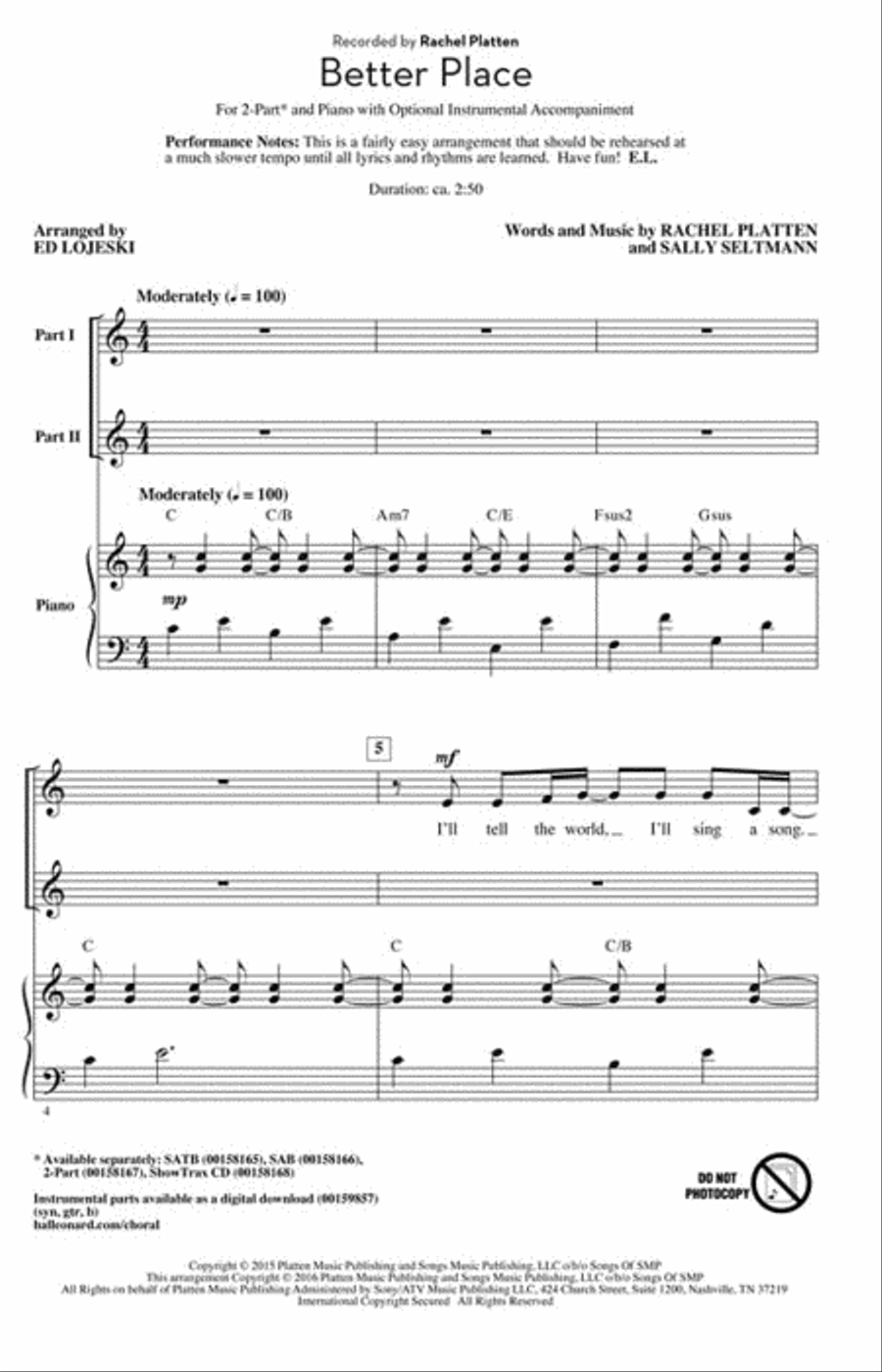 Better Place 2-Part scores gallery preview page 2