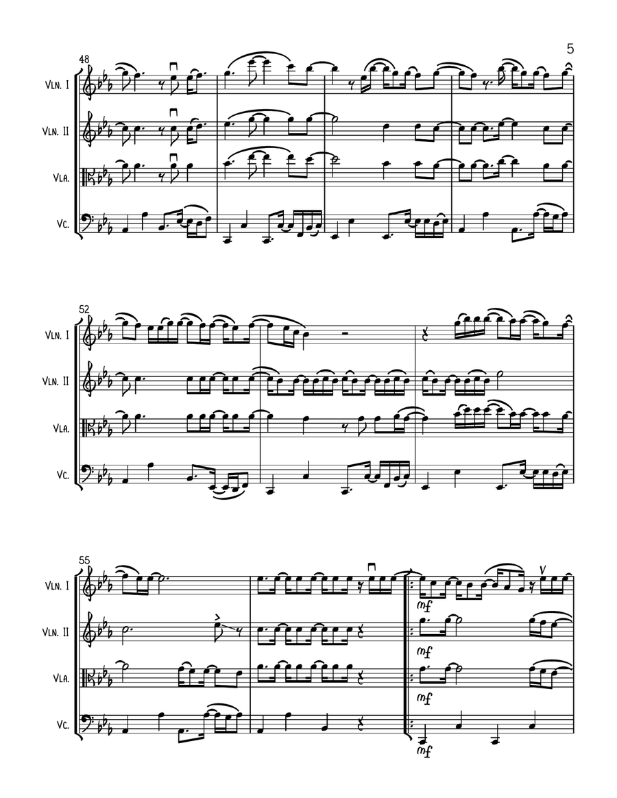 Adore You String Quartet scores gallery preview page 5