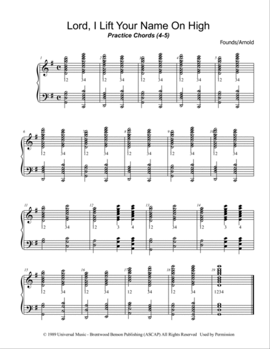 Lord, I Lift Your Name On High Handbell Choir scores gallery preview page 4