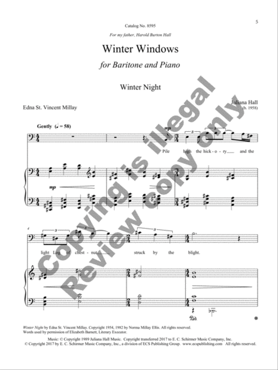 Winter Windows Baritone Voice scores gallery preview page 20