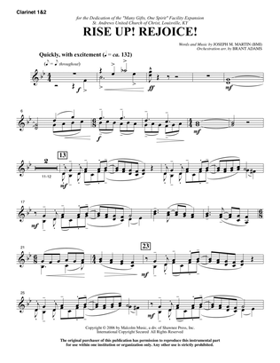 Book cover for Rise Up! Rejoice! (from Footprints In The Sand) - Bb Clarinet 1 & 2