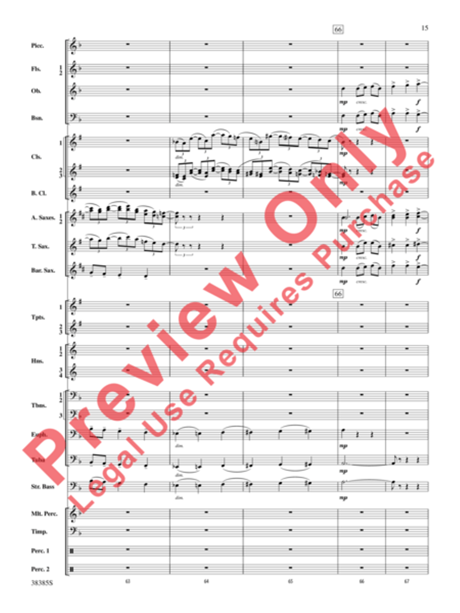 Fantasia on the Alleluia Hymn Concert Band scores gallery preview page 8