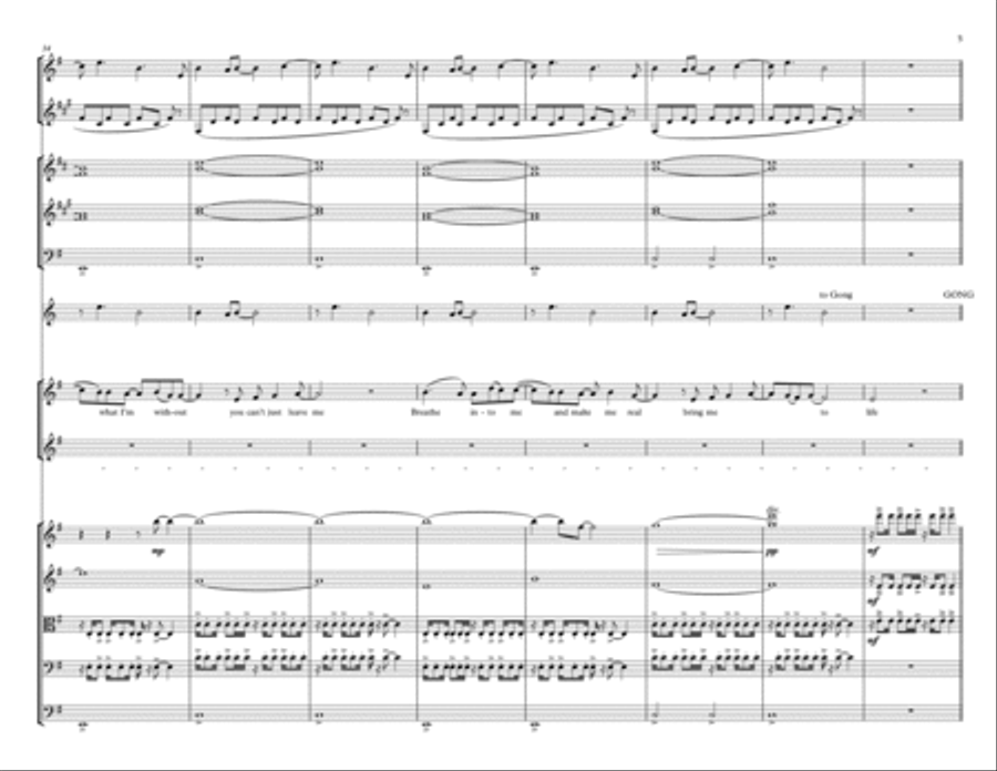 Bring Me To Life Bring Me To Life Large Ensemble scores gallery preview page 5