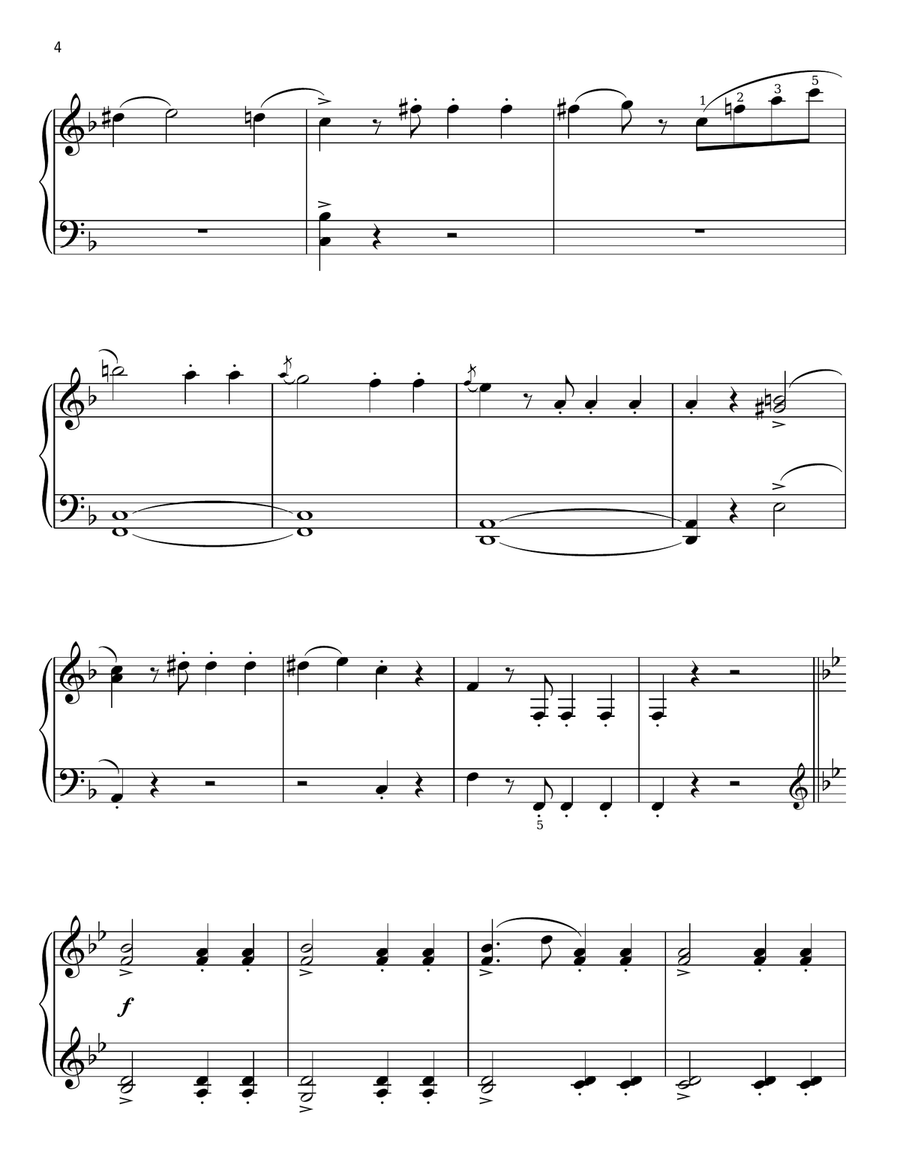 The March Of The Siamese Children Easy Piano scores gallery preview page 4
