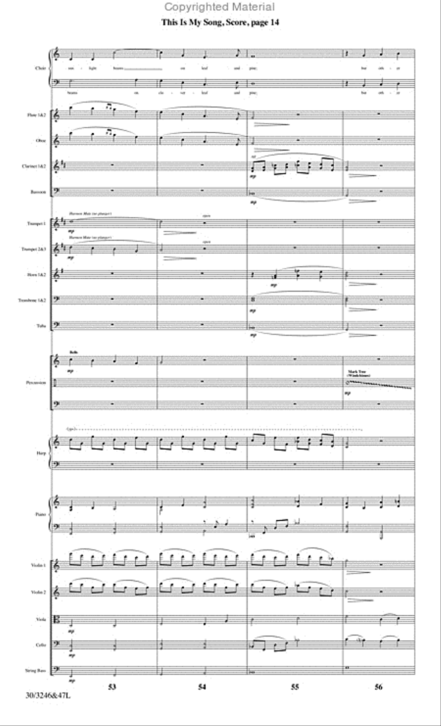 This Is My Song - Orchestral Score and Parts Choir scores gallery preview page 17