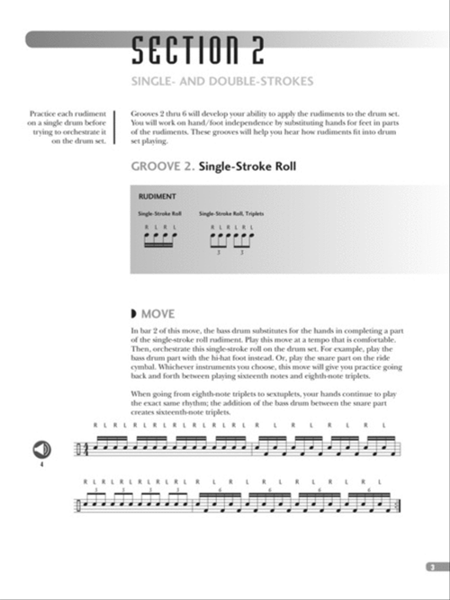 Rudiment Grooves for Drum Set Drum Set scores gallery preview page 4