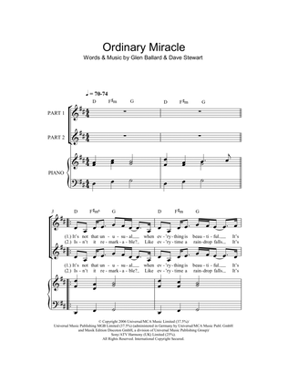 Book cover for Ordinary Miracle (arr. Rick Hein)
