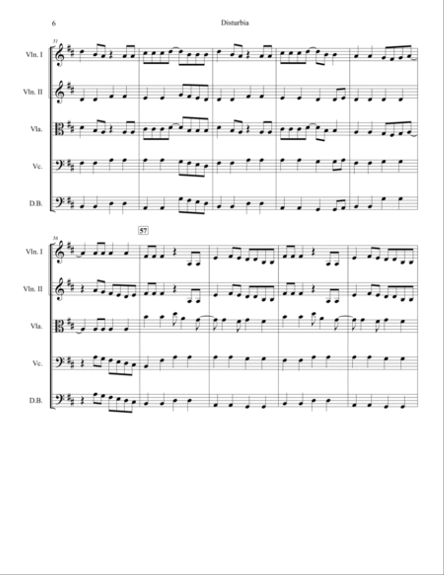 Disturbia String Orchestra scores gallery preview page 6