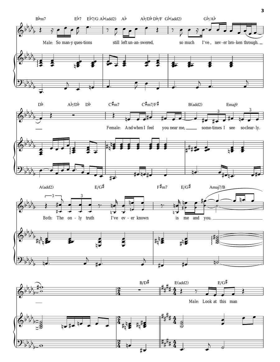 Don't Know Much Piano, Vocal scores gallery preview page 3