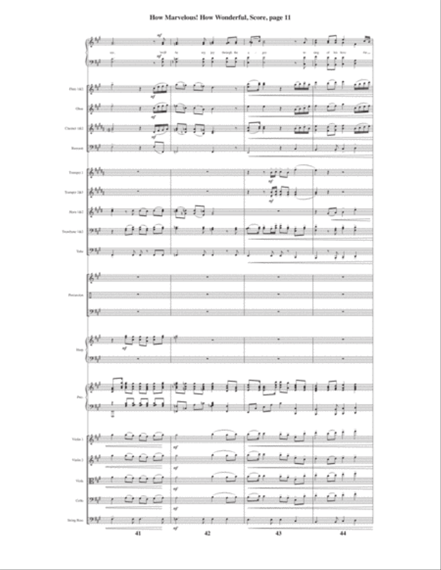 How Marvelous! How Wonderful! 4-Part scores gallery preview page 13