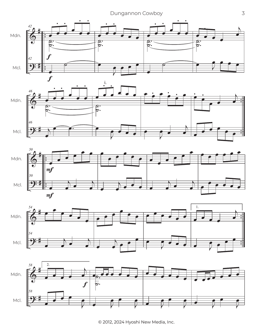 Dungannon Cowboy Chamber Music scores gallery preview page 4