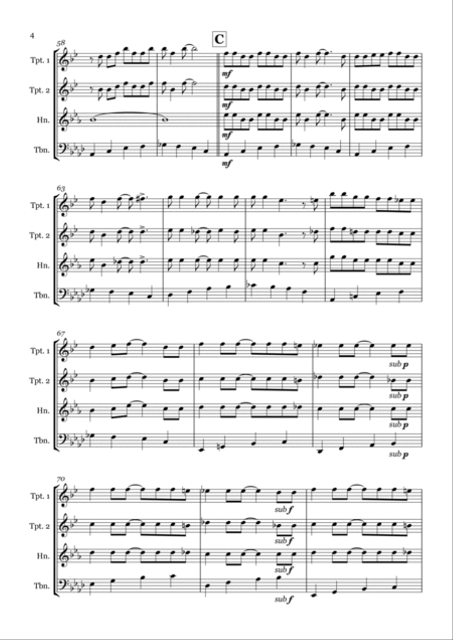 Candyman Brass Quartet scores gallery preview page 4
