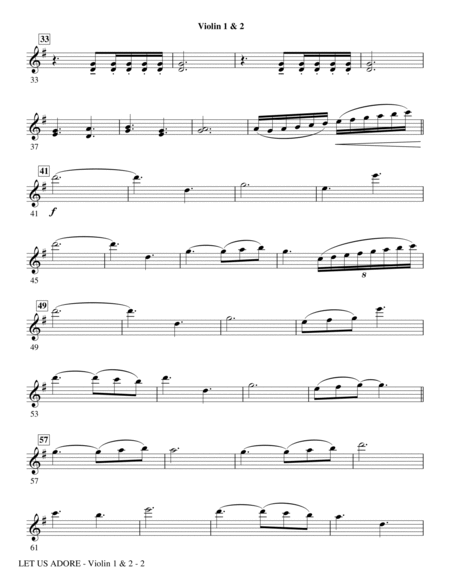 Let Us Adore - Violin 1 & 2