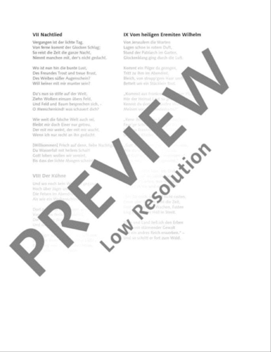 Eichendorff-Lieder Eichendorff-Lieder High Voice scores gallery preview page 6