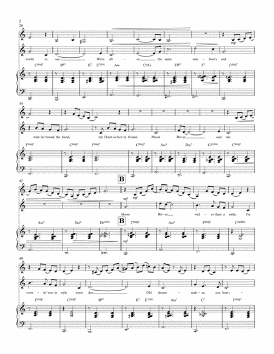 Moon River Voice scores gallery preview page 2