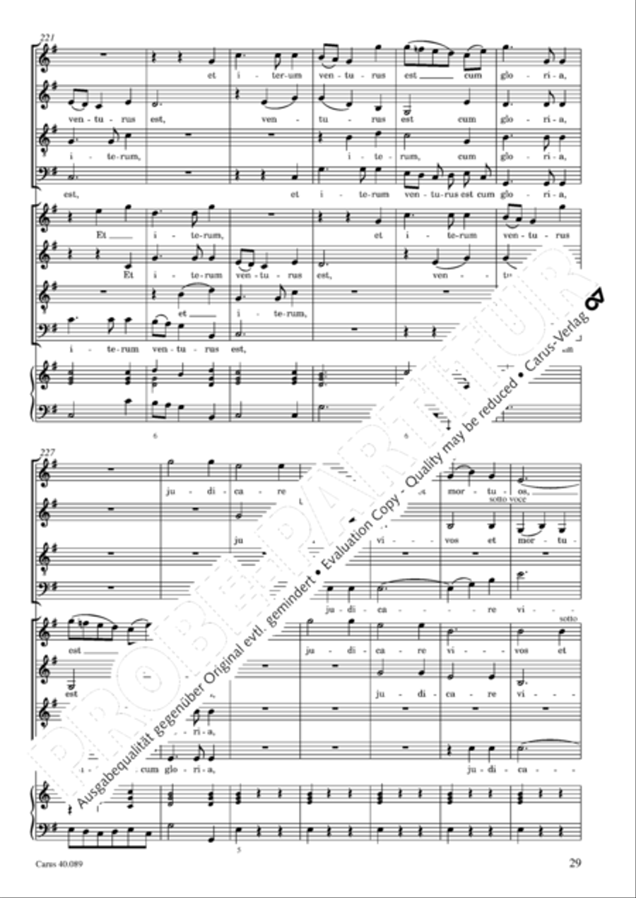 Credo a 8 voci Credo a 8 voci 4-Part scores gallery preview page 30