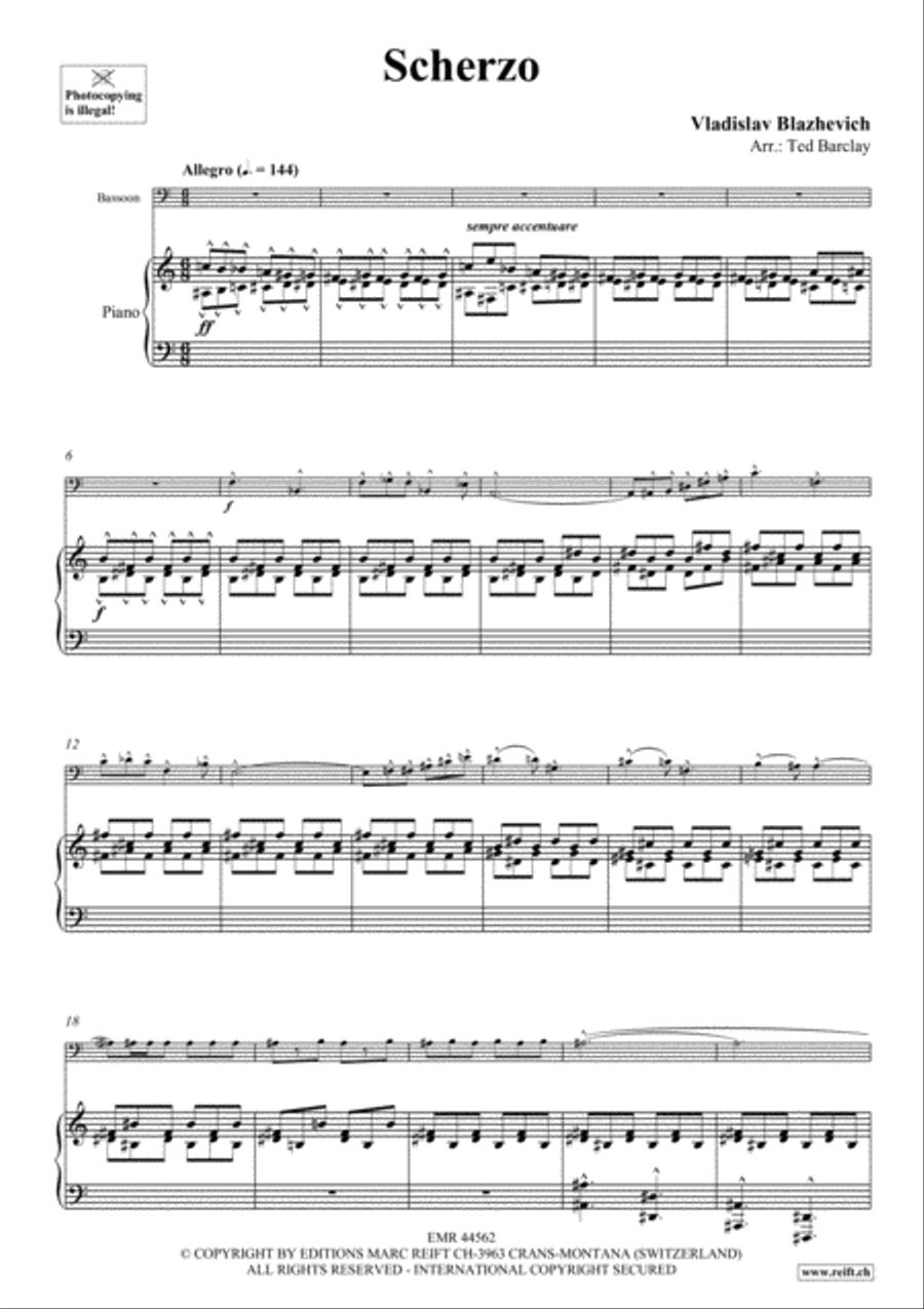 Scherzo Bassoon Solo scores gallery preview page 5